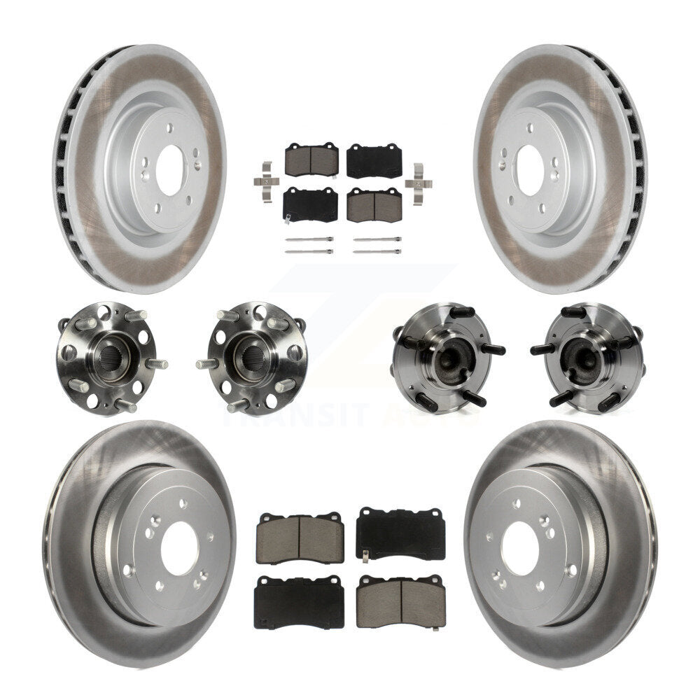 Kit de plaquettes de Rotor de frein, roulement de moyeu avant et arrière (10 pièces) pour Hyundai Genesis Coup