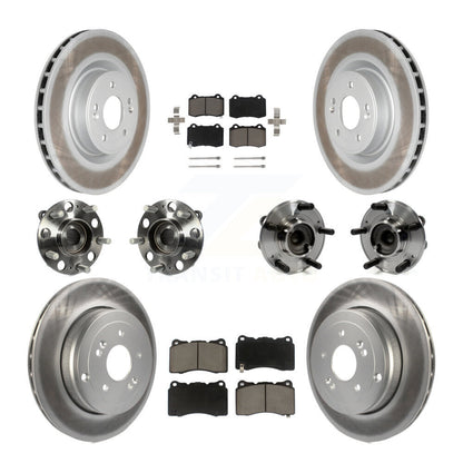 Kit de plaquettes de Rotor de frein, roulement de moyeu avant et arrière (10 pièces) pour Hyundai Genesis Coup