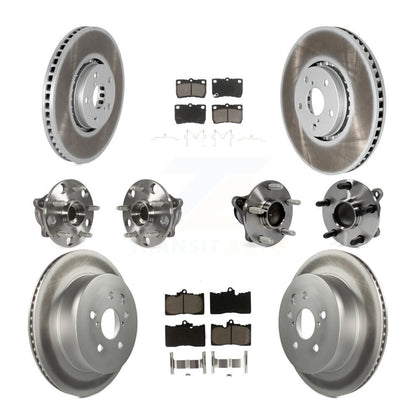 Kit de rotor et de plaquettes de frein revêtus de roulement de moyeu avant et arrière (10 pièces) pour Lexus IS350 GS35