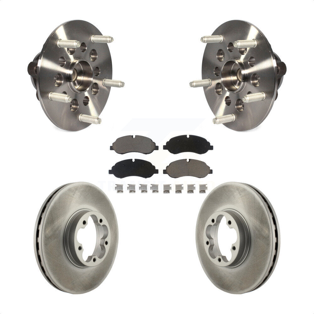 Kit de rotor et de plaquettes de frein revêtus d'assemblage de roulement de moyeu avant pour Ford Transit-350 H