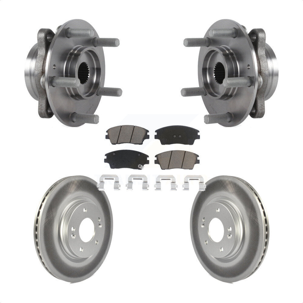 Kit de plaquettes de rotor de frein revêtues de roulement de moyeu avant, pour Hyundai Elantra 2017 2020 1.6