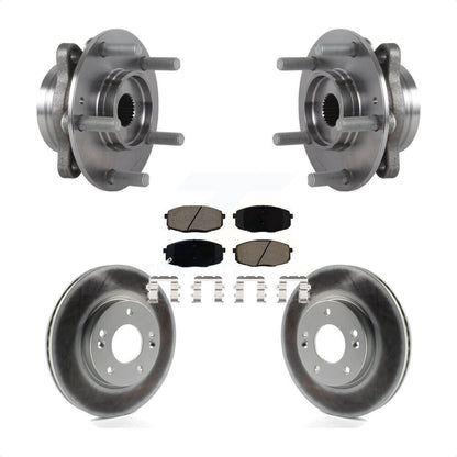 Kit de Rotor et plaquettes de frein revêtus de roulement de moyeu avant, pour Kia Forte Hyundai Elantra G