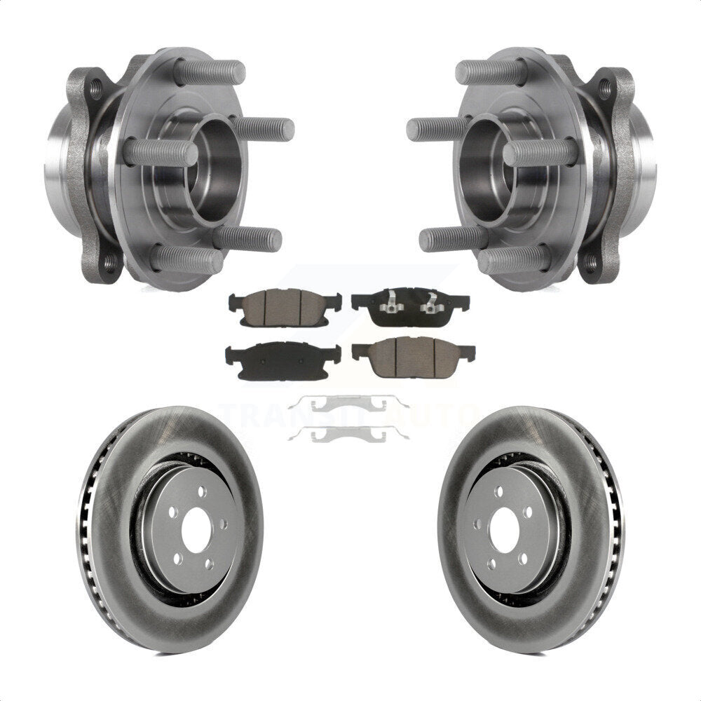 Kit de plaquettes de Rotor de frein enduites de roulement de moyeu avant, pour Ford Edge Lincoln Nautilus MK