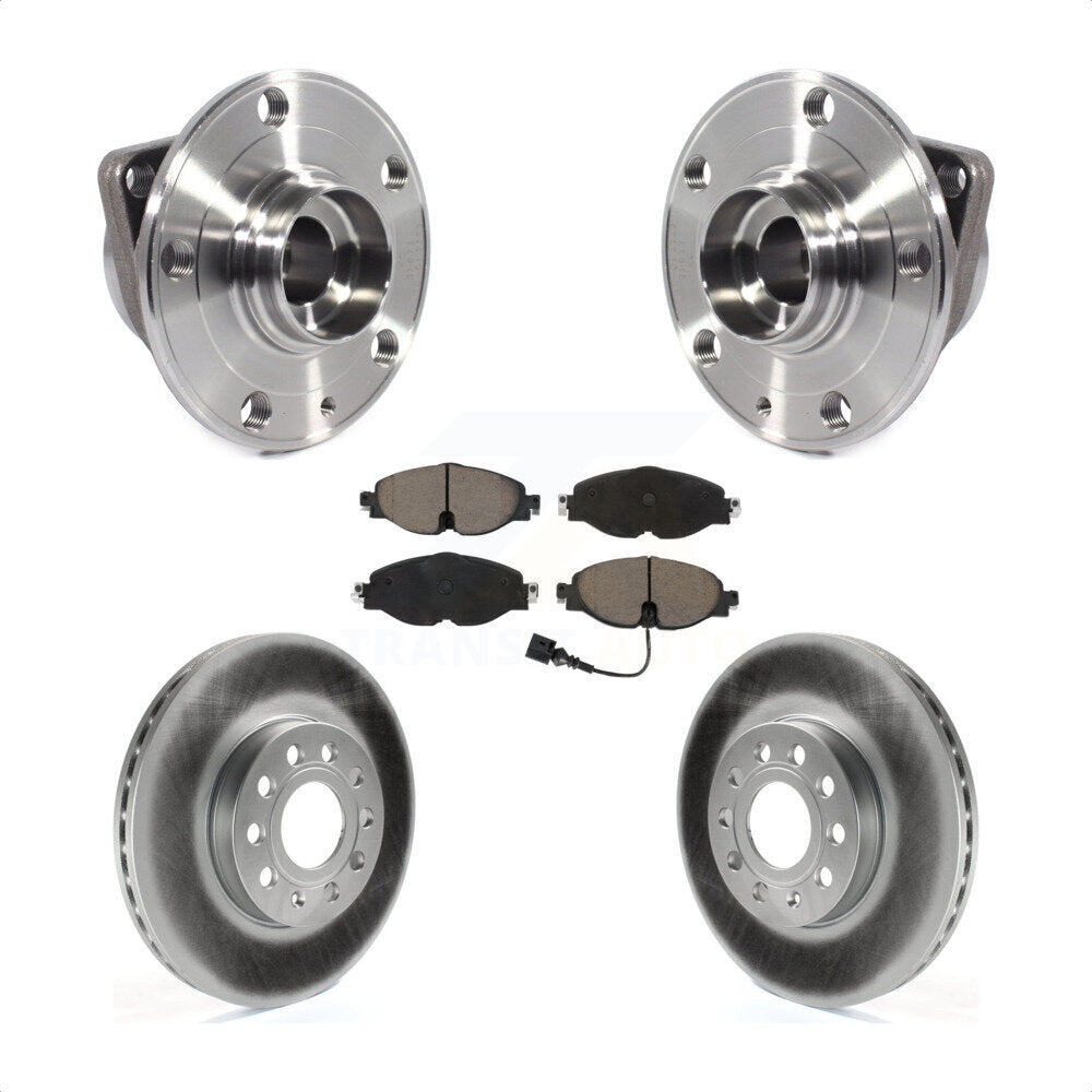 Kit de plaquettes de Rotor de frein enduit de roulement de moyeu avant, pour Volkswagen Jetta Taos Golf Aud