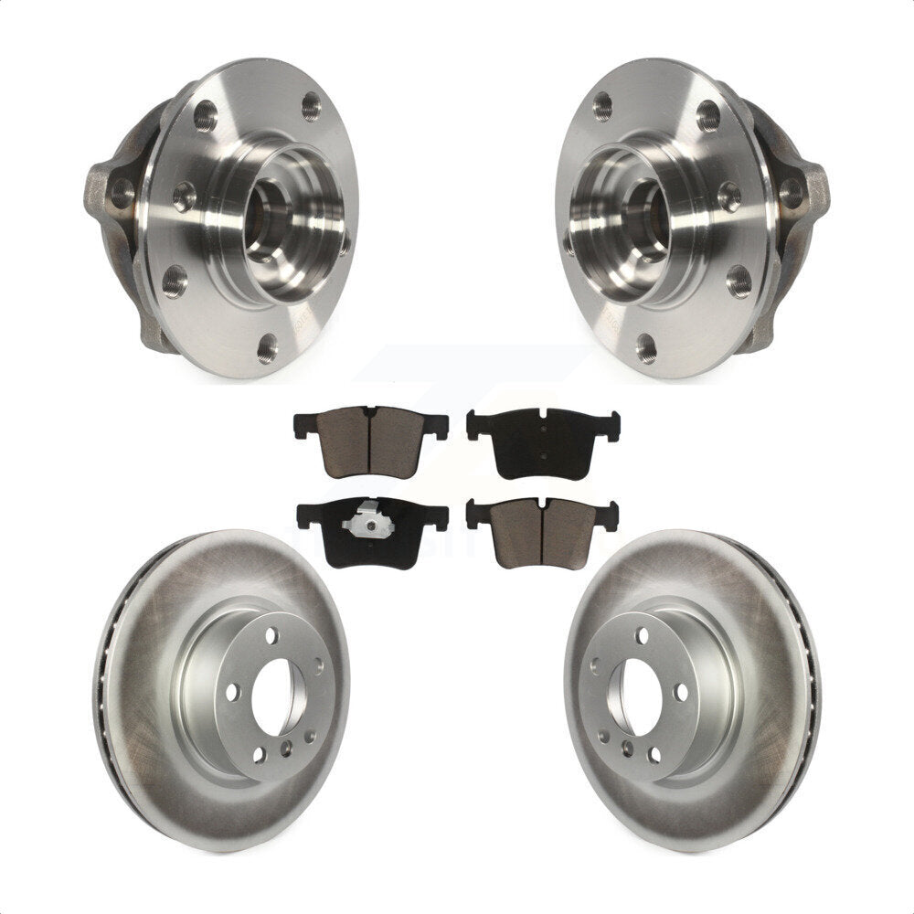 Kit de rotors et plaquettes de frein à disque enduits d'assemblage de roulement de moyeu avant pour BMW X3 X4