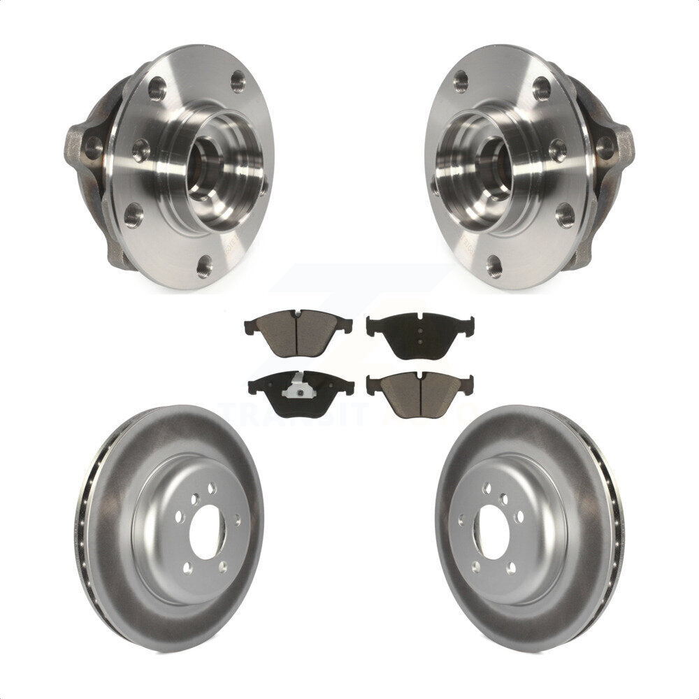 Kit de plaquettes de Rotor de frein enduites de roulement de moyeu avant, pour BMW 535i xDrive 535d 640i Gra