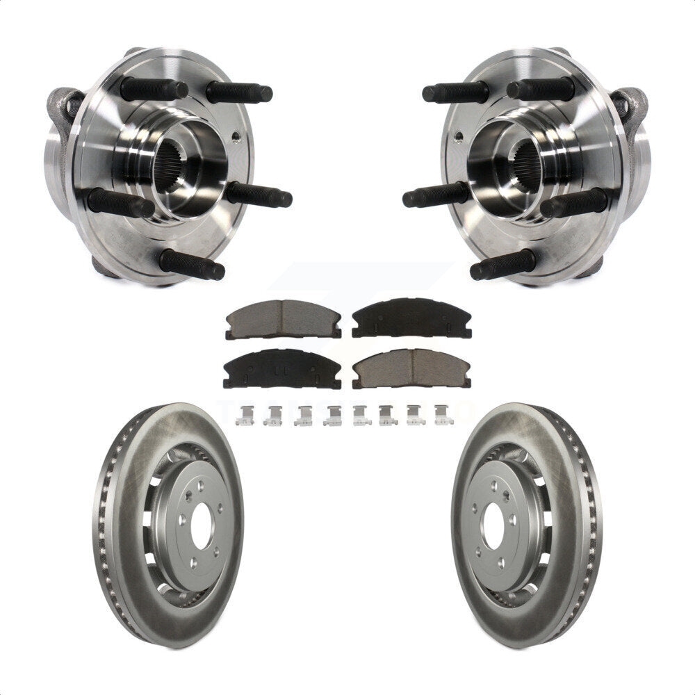 Kit de plaquettes de Rotor de frein enduites de roulement de moyeu avant, pour Ford Taurus Police Intercepto