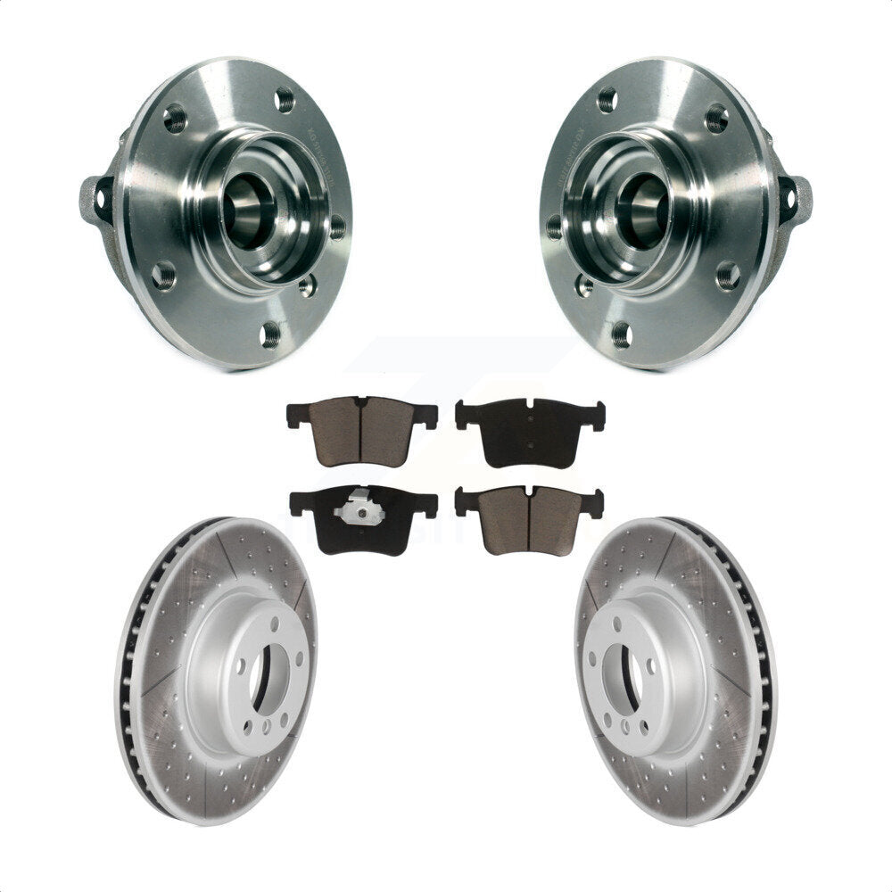 Ensemble de roulement de moyeu avant, Rotor de frein revêtu et Kit de plaquettes pour BMW 335i xDrive G