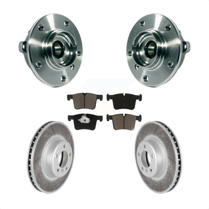 Ensemble de roulement de moyeu avant, Rotor de frein revêtu et Kit de plaquettes pour BMW 335i xDrive G