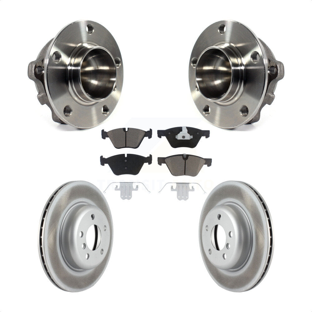 Kit de rotors et plaquettes de frein à disque enduits d'assemblage de roulement de moyeu avant pour BMW 528i