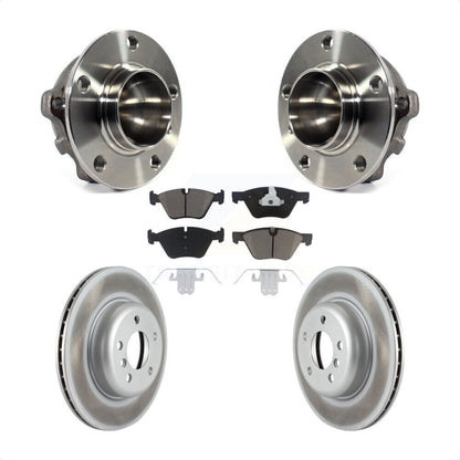 Kit de rotors et plaquettes de frein à disque enduits d'assemblage de roulement de moyeu avant pour BMW 528i