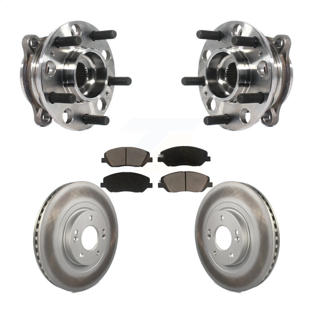 Ensemble de roulement de moyeu avant, Rotor de frein et plaquettes revêtus, Kit pour Hyundai Santa Fe X