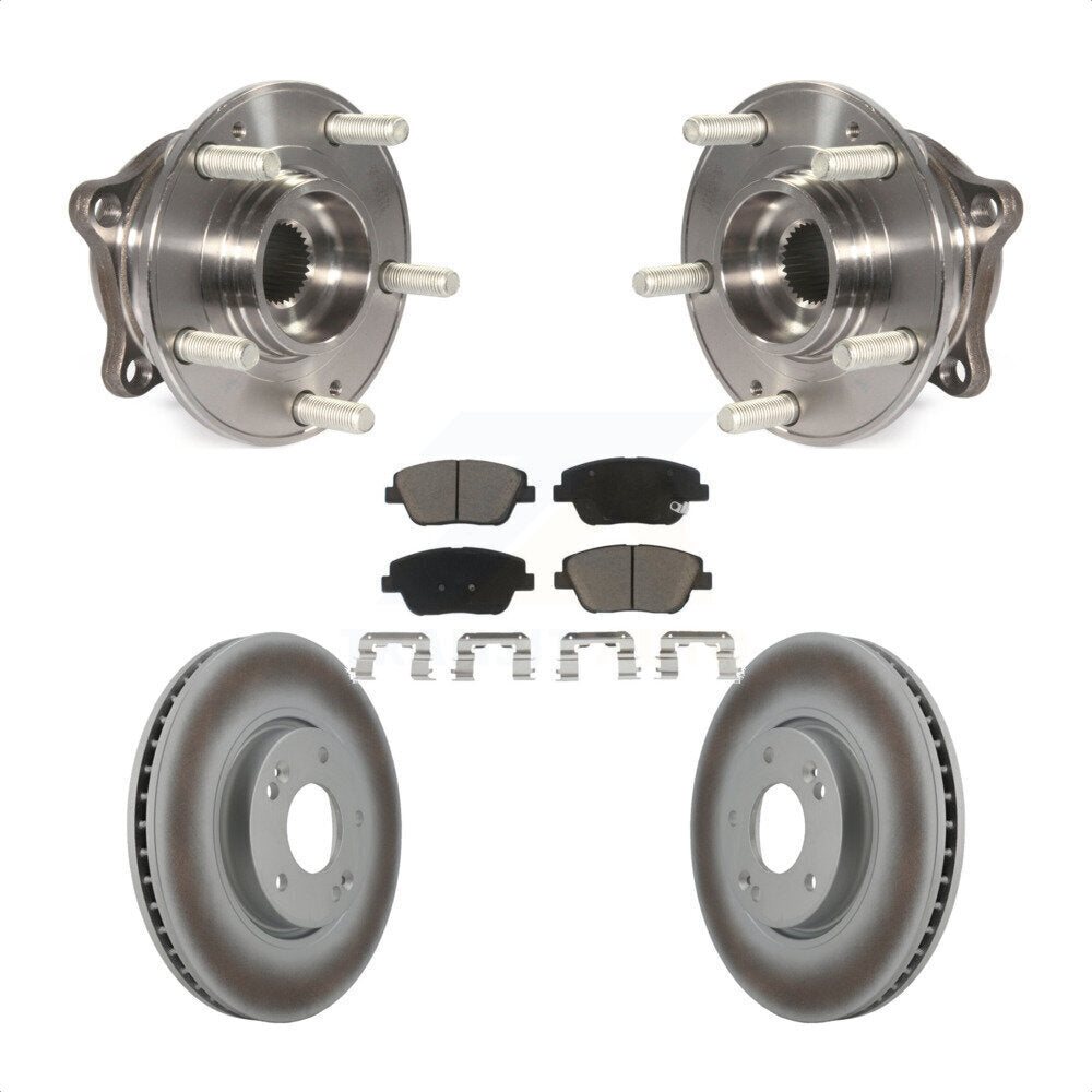 Ensemble de roulement de moyeu avant, Rotor de frein à disque revêtu et Kit de plaquettes pour Hyundai Sonat
