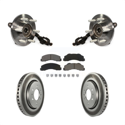 Kit de rotors et plaquettes de frein à disque enduits d'assemblage de roulement de moyeu avant pour Ford F-150