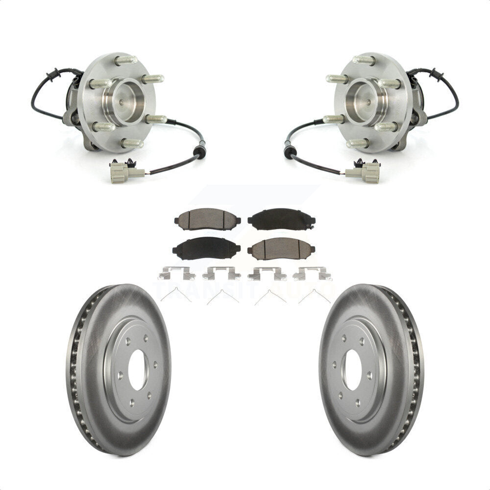 Kit de plaquettes de Rotor de frein enduites de roulement de moyeu avant, pour Nissan Frontier Suzuki Equato