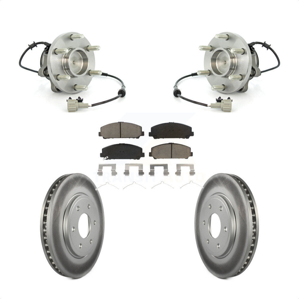Ensemble de roulement de moyeu avant, Rotor de frein à disque revêtu et Kit de plaquettes pour Suzuki Equato
