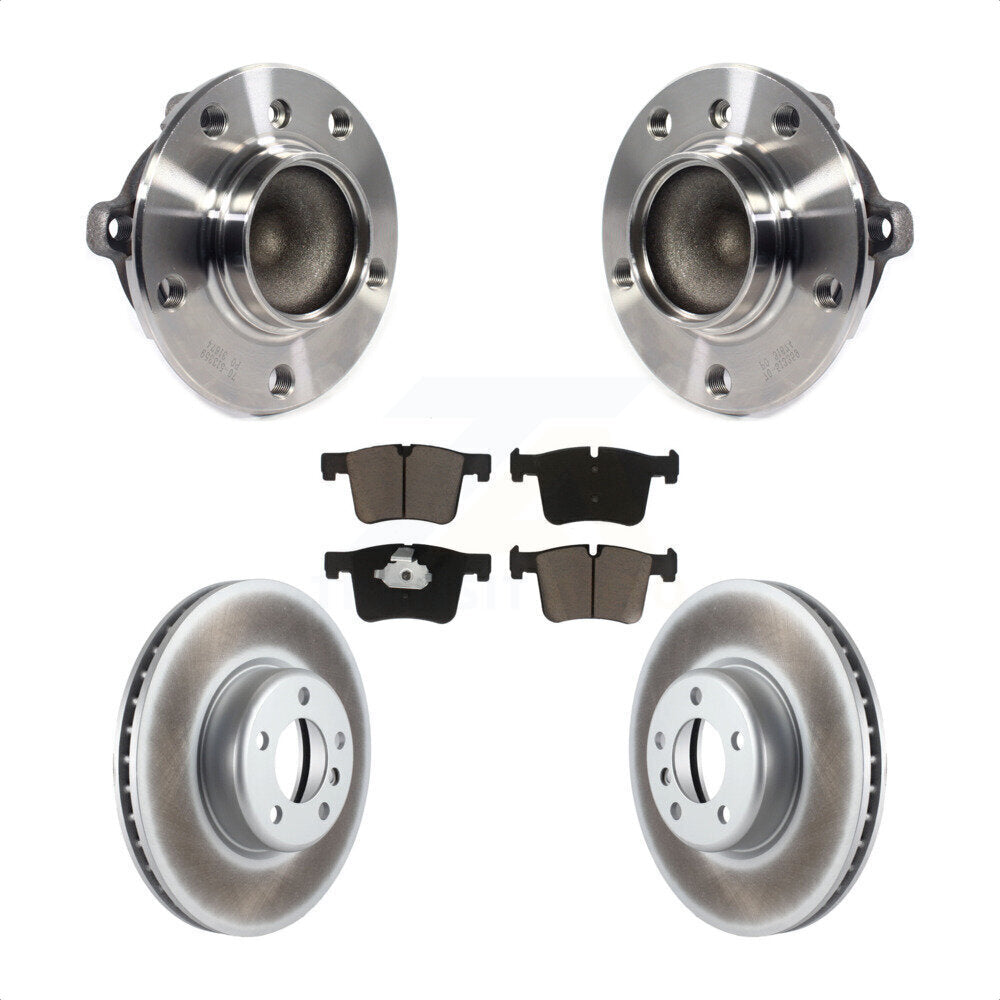 Kit de rotors et plaquettes de frein à disque enduits d'assemblage de roulement de moyeu avant pour BMW 335i