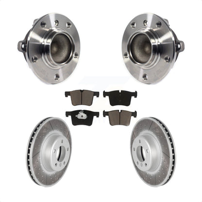 Kit de rotors et plaquettes de frein à disque enduits d'assemblage de roulement de moyeu avant pour BMW 335i