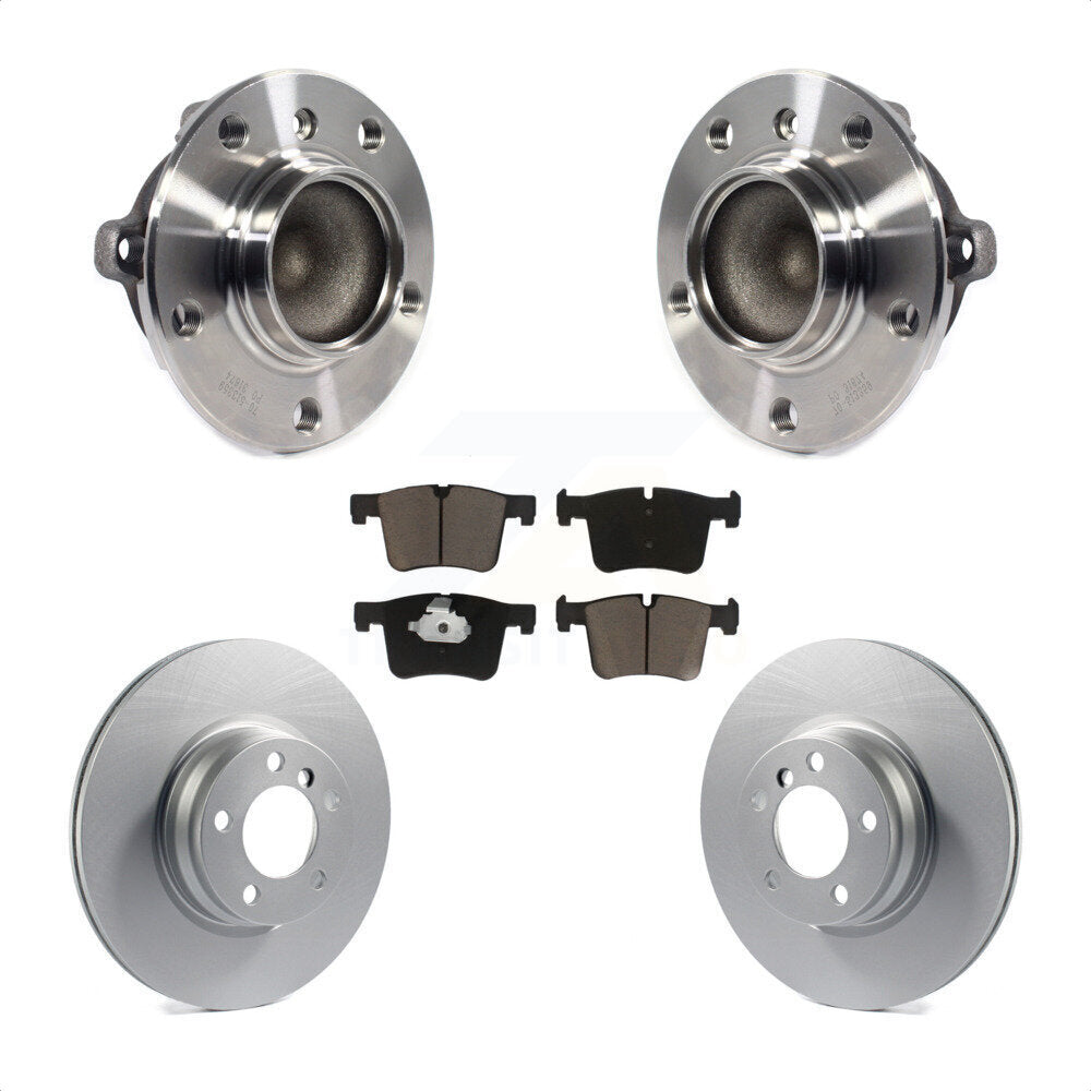 Ensemble de roulement de moyeu avant, Rotor de frein à disque revêtu et Kit de plaquettes pour BMW 328i 330