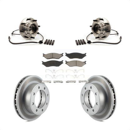 Kit de plaquettes de Rotor de frein enduites d'assemblage de roulement de moyeu avant pour Ford F-550 Super Dut
