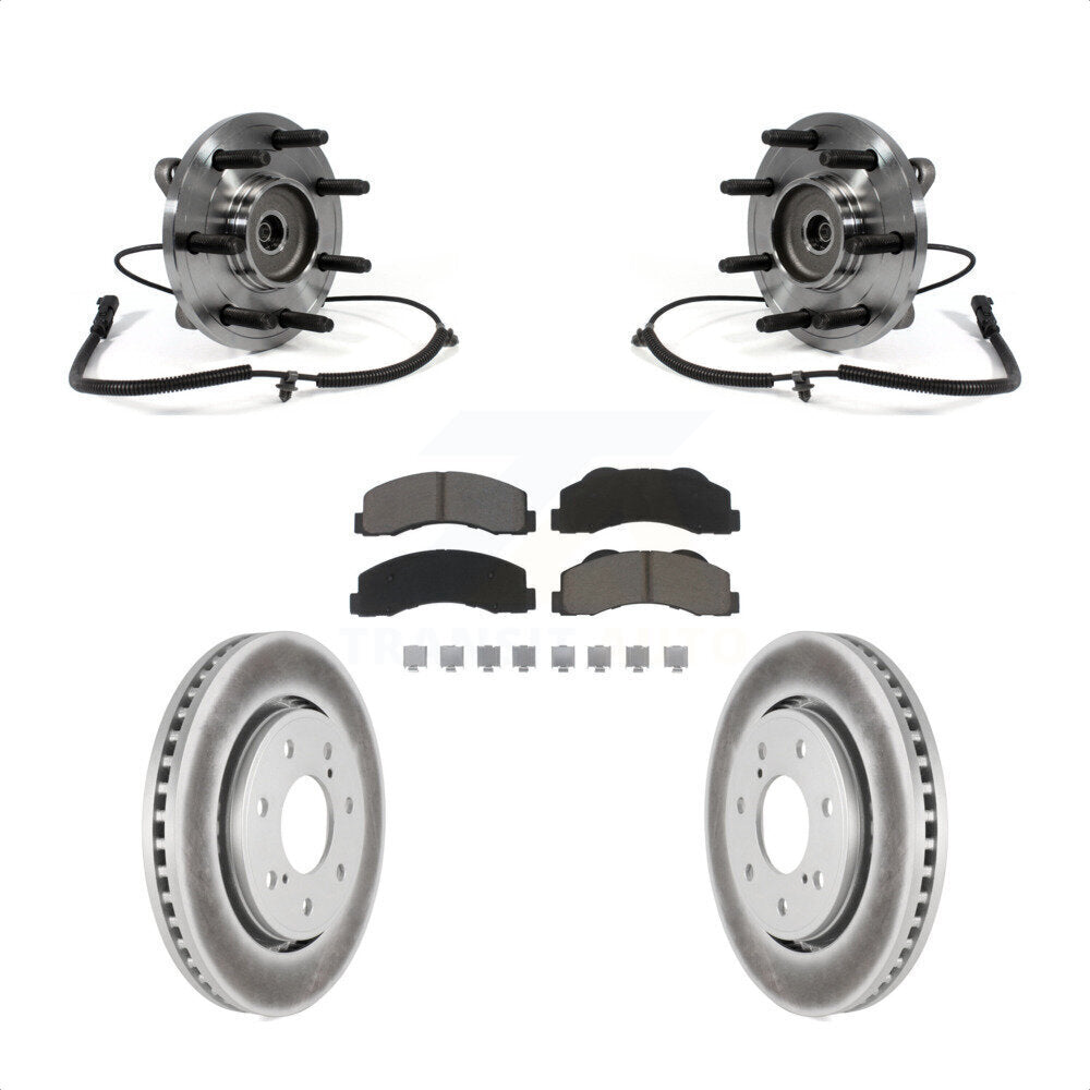 Kit de rotors et plaquettes de frein à disque enduits d'assemblage de roulement de moyeu avant pour Ford F-150