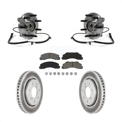 Kit de rotors et plaquettes de frein à disque enduits d'assemblage de roulement de moyeu avant pour Ford F-150