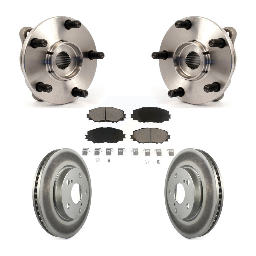 Kit de Rotor et plaquettes de frein revêtus de roulement de moyeu avant, pour Toyota RAV4 Prius V Scion x