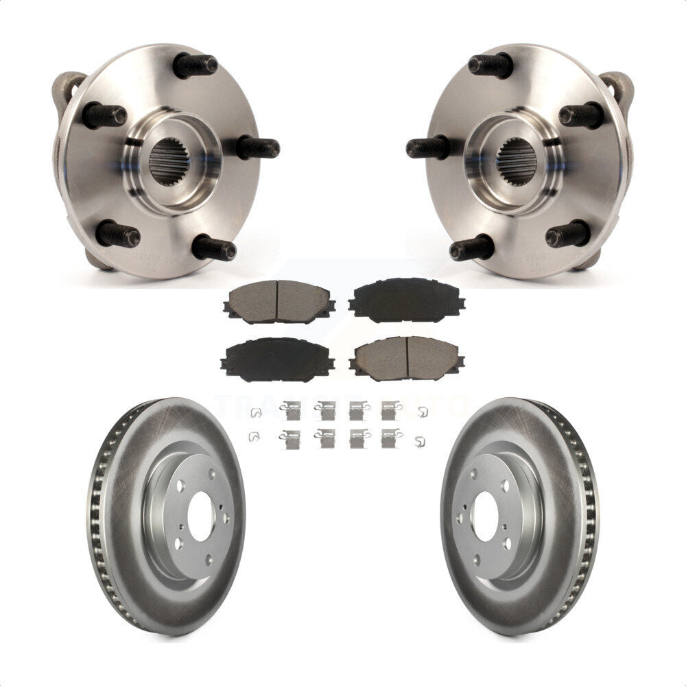 Kit de plaquettes de Rotor de frein revêtues de roulement de moyeu avant, pour Toyota RAV4 Scion Corolla iM t