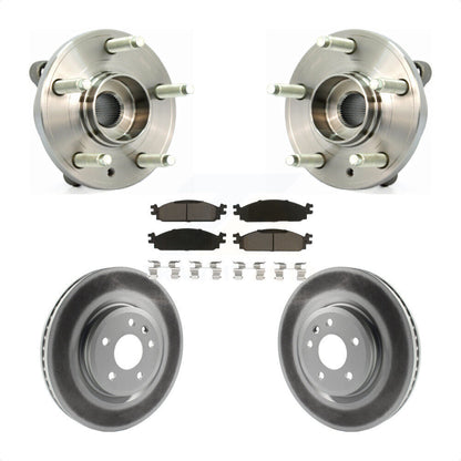 Kit de plaquettes de rotor de frein revêtues d'assemblage de roulement de moyeu avant pour Lincoln MK 2009 – 2010