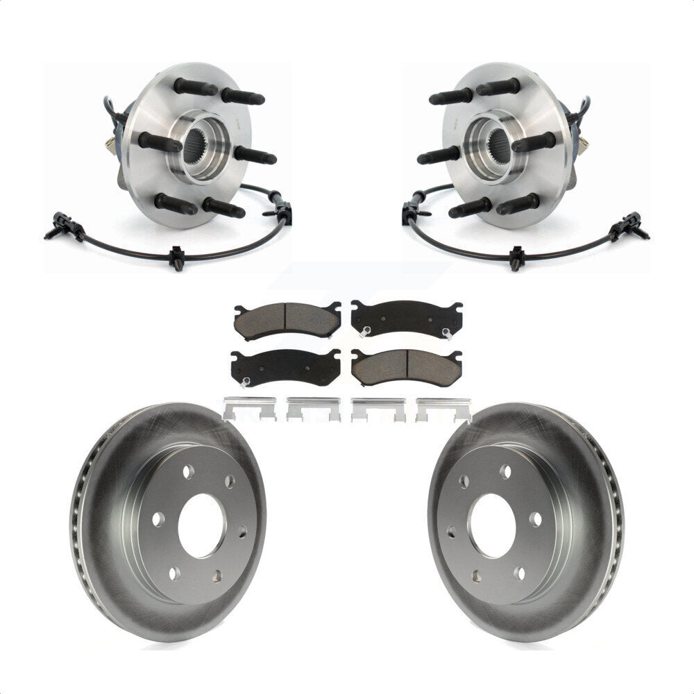Kit de plaquettes de Rotor de frein enduit de roulement de moyeu avant, pour Chevrolet GMC Silverado 1500 X