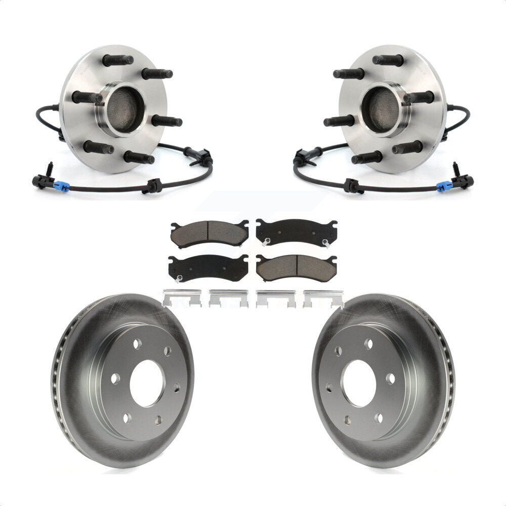 Kit de plaquettes de Rotor de frein enduit de roulement de moyeu avant, pour Chevrolet GMC Silverado 1500 X