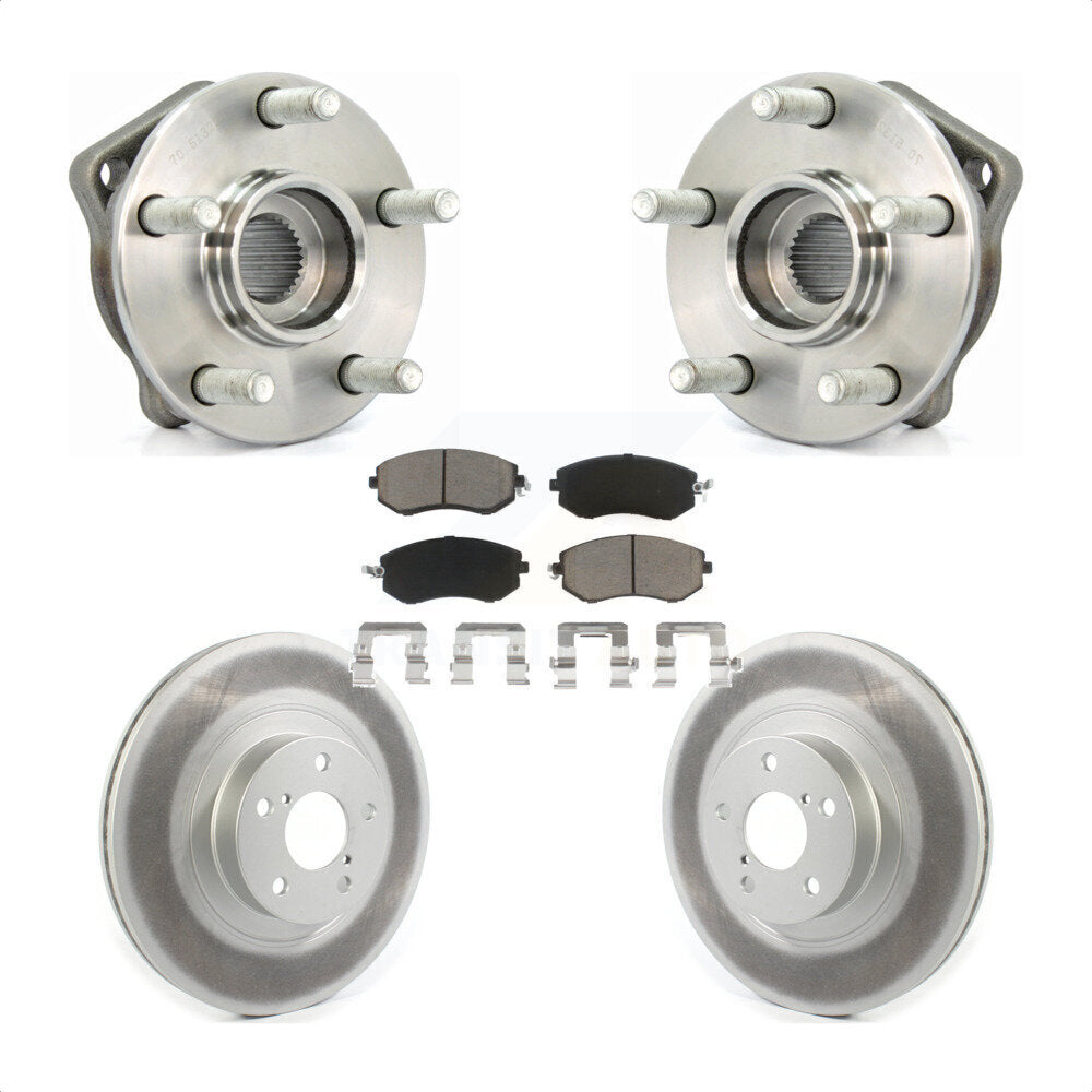 Kit de plaquettes de Rotor de frein enduit de roulement de moyeu avant, pour Subaru Impreza Forester Outbac