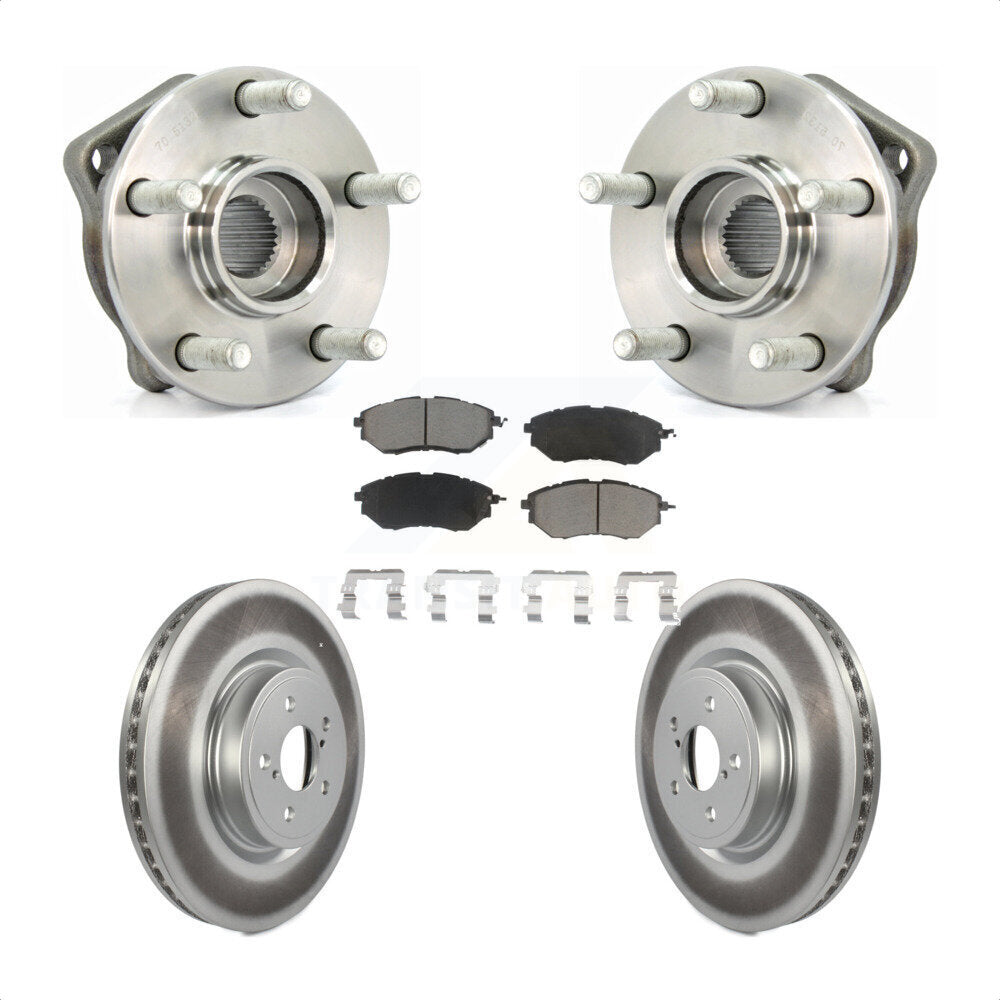 Kit de plaquettes de Rotor de frein enduites de roulement de moyeu avant, pour Subaru Outback Legacy Foreste