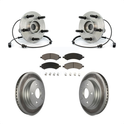 Ensemble de roulement de moyeu avant, Rotor de frein à disque revêtu et Kit de plaquettes pour Dodge Ram 150