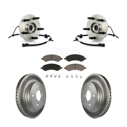 Ensemble de roulement de moyeu avant, Rotor de frein à disque revêtu et Kit de plaquettes pour Dodge Ram 150