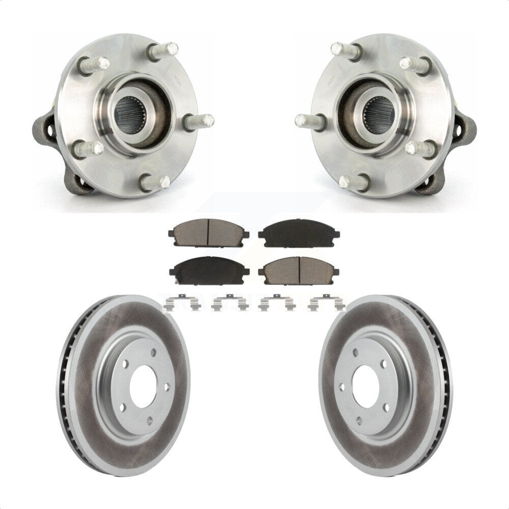 Ensemble de roulement de moyeu avant, Kit de plaquettes de Rotor de frein revêtues pour Nissan Ques 2004 – 2009