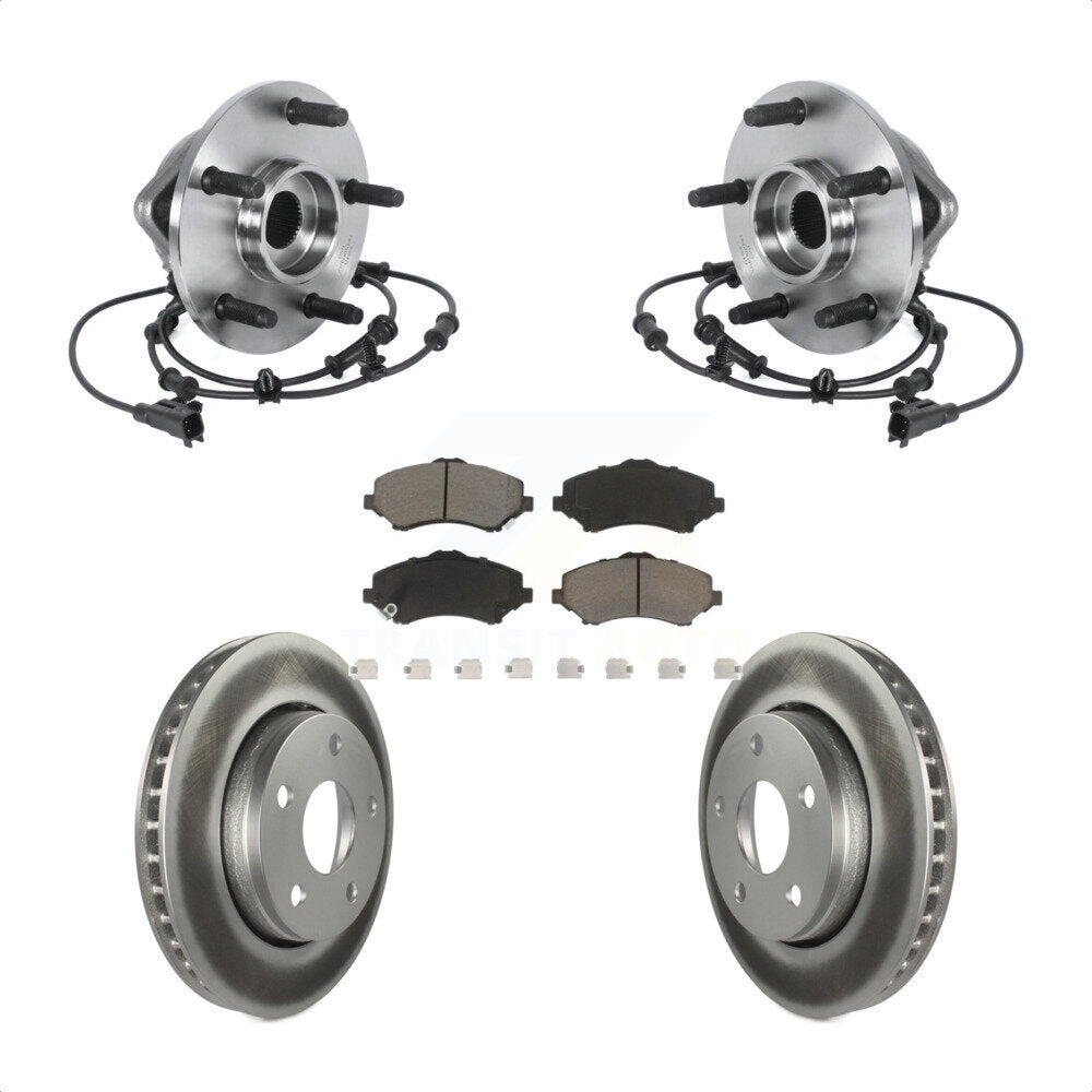 Kit de plaquettes de Rotor de frein à disque enduit d'assemblage de roulement de moyeu avant pour Jeep Wrangler J