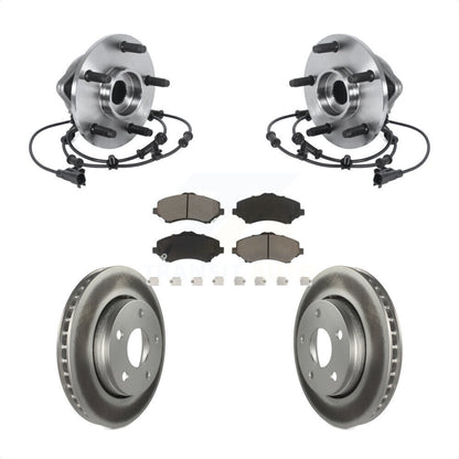 Kit de plaquettes de Rotor de frein à disque enduit d'assemblage de roulement de moyeu avant pour Jeep Wrangler J