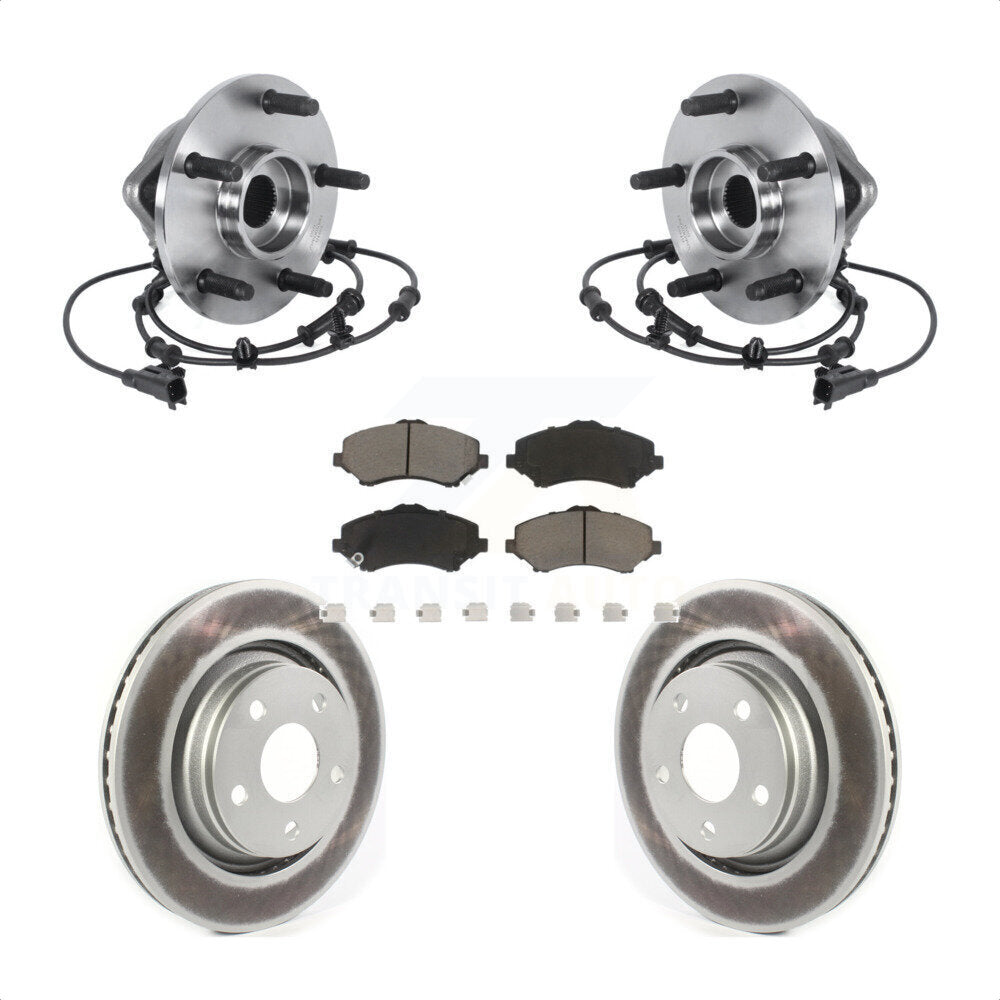 Kit de plaquettes de Rotor de frein à disque enduit d'assemblage de roulement de moyeu avant pour Jeep Wrangler J