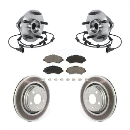 Kit de plaquettes de Rotor de frein à disque enduit d'assemblage de roulement de moyeu avant pour Jeep Wrangler J