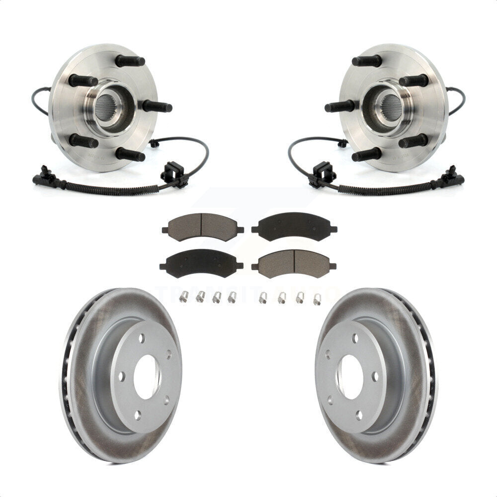 Kit de Rotor et de plaquettes de frein enduits de roulement de moyeu avant, pour Dakota Dodge Ram mitsubishi