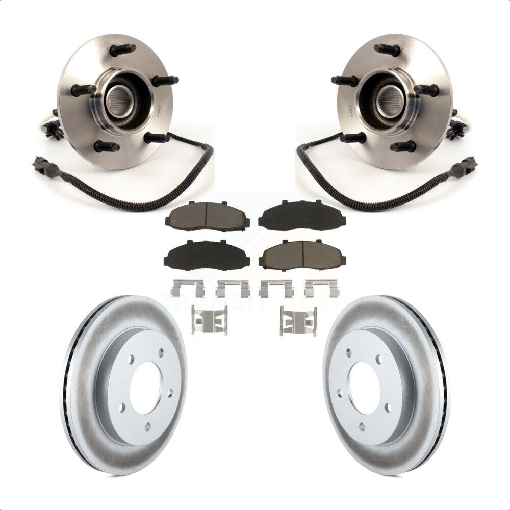 Kit de plaquettes de Rotor de frein revêtues de roulement de moyeu avant, pour Ford F-150 4WD avec 4 roues AB