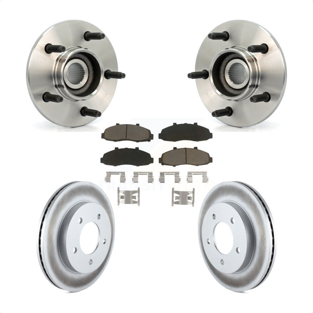 Kit de plaquettes de Rotor de frein revêtues de roulement de moyeu avant, pour Ford F-150 4WD avec 2 roues AB