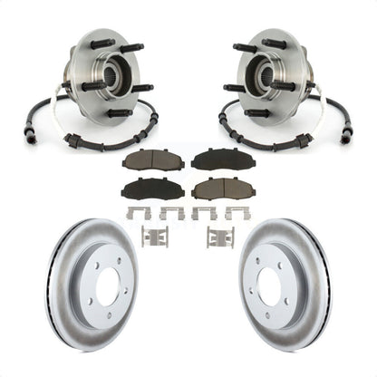 Ensemble de roulement de moyeu avant, Rotor de frein et plaquettes revêtus, Kit pour Ford F-150 Heritag