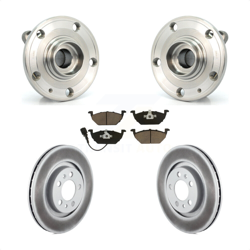 Kit de plaquettes de Rotor de frein enduites d'assemblage de roulement de moyeu avant pour Volkswagen Jetta Cit