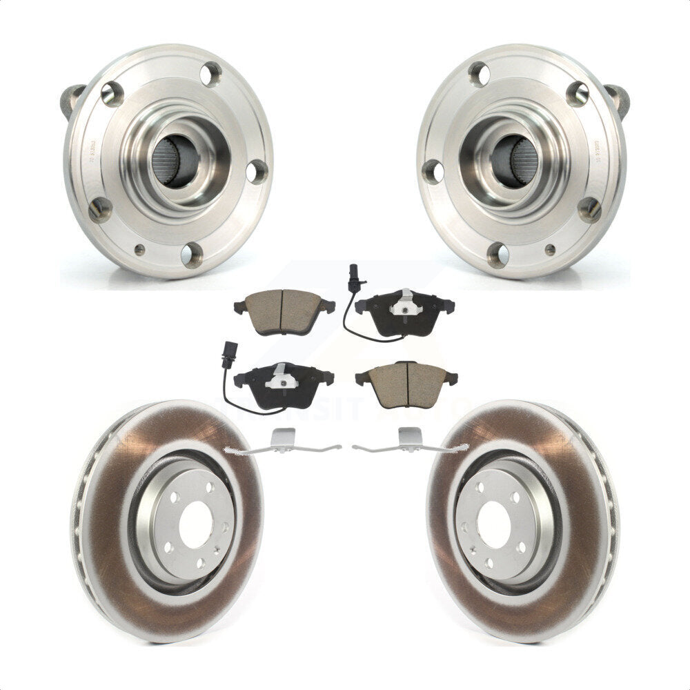 Ensemble de roulement de moyeu avant, Rotor de frein et plaquettes revêtus, Kit pour Audi TT Quattro TT