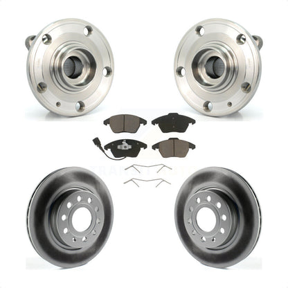 Kit de plaquettes de Rotor de frein enduites de roulement de moyeu avant, pour Volkswagen GTI Audi A3 Quattr