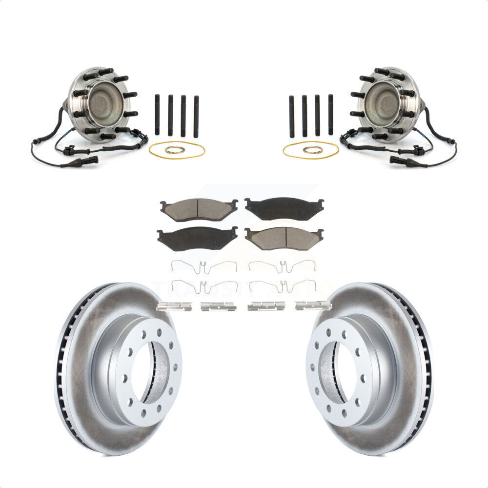 Kit de Rotor et de plaquettes de frein revêtus de roulement de moyeu avant, pour Ford F-550 Super Duty F-45