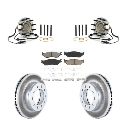 Kit de Rotor et de plaquettes de frein revêtus de roulement de moyeu avant, pour Ford F-550 Super Duty F-45