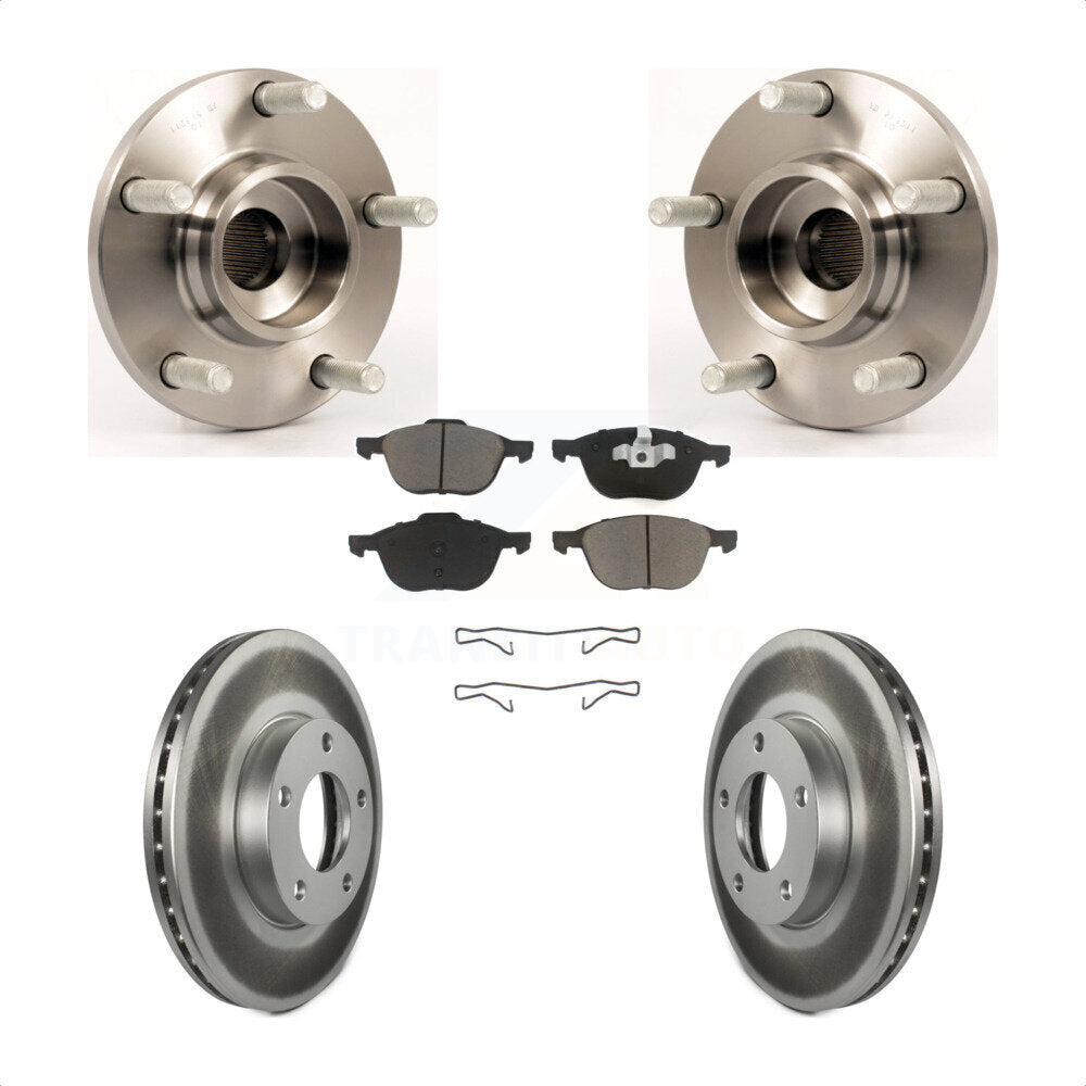 Kit de rotor et de plaquettes de frein à disque enduit d'assemblage de roulement de moyeu avant pour Mazda 3 2.0